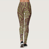 William Morris Vine Grape Red Art Leggings (Achterkant)