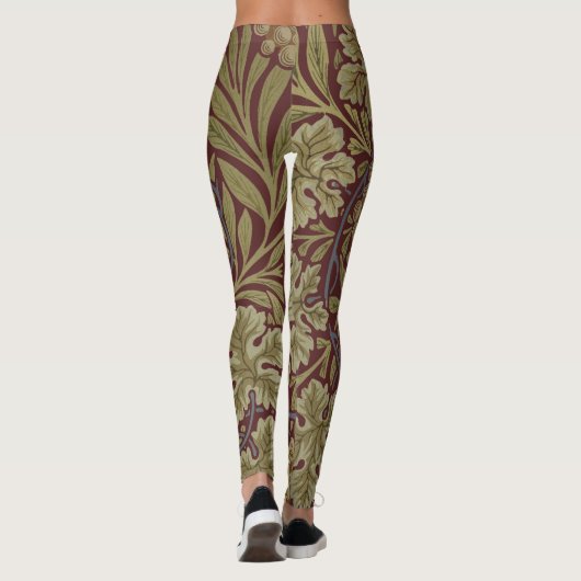 William Morris Vine Grape Red Art Leggings (Achterkant)