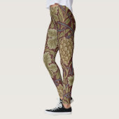 William Morris Vine Grape Red Art Leggings (Links)