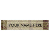 William Morris Vine Grape Red Art Naambordje (Voorkant)