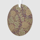 William Morris Vine Grape Red Art Ornament (voorkant)