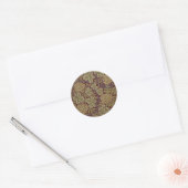 William Morris Vine Grape Red Art Ronde Sticker (Envelop)