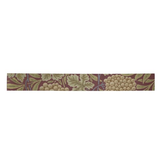 William Morris Vine Grape Red Art Satijnen Lint (Voorkant)