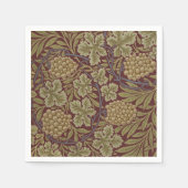 William Morris Vine Grape Red Art Servet (Voorkant)