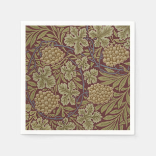 William Morris Vine Grape Red Art Servet