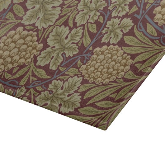 William Morris Vine Grape Red Art Snijplank (Hoek)