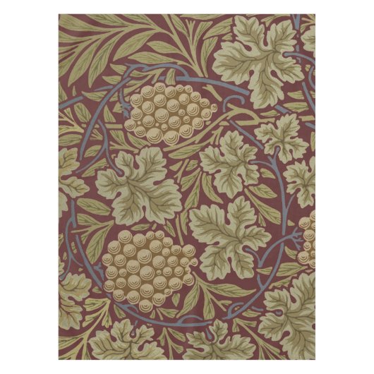 William Morris Vine Grape Red Art Tafelkleed (Voorkant)
