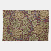 William Morris Vine Grape Red Art Theedoek (Horizontaal)