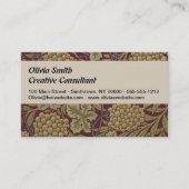 William Morris Vine Grape Red Art Visitekaartje (Voorkant)