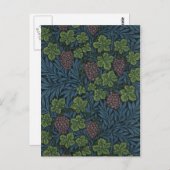 William Morris Vine Wallpaper Design Briefkaart (Voorkant / Achterkant)