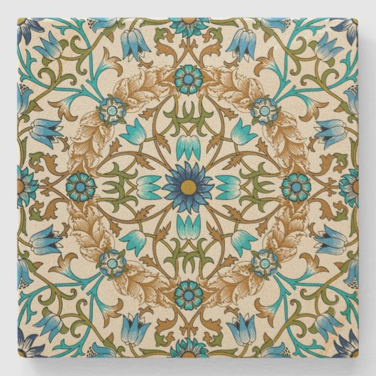 William Morris  Vine Wreath Pattern Stenen Onderzetter (Voorkant)