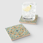 William Morris  Vine Wreath Pattern Stenen Onderzetter (Zijkant)