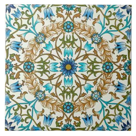 William Morris  Vine Wreath Pattern Tegeltje (Voorkant)