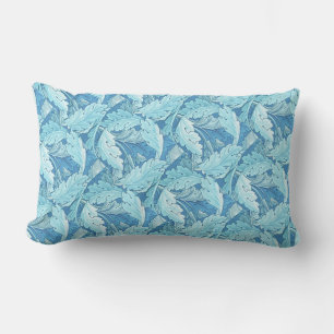 William Morris Vintage Acanthus Loofwerk Blauw Kussen