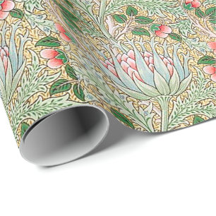 William Morris Vintage Artisjok Bloem Motief Wr Cadeaupapier