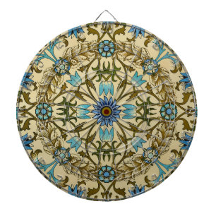 William Morris Vintage Blauwe Wijnstok Naadloos Pa Dartbord