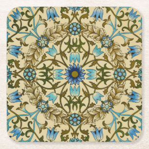 William Morris Vintage Blauwe Wijnstok Naadloos Pa Kartonnen Onderzetters