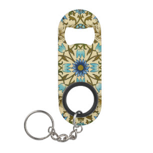 William Morris Vintage Blauwe Wijnstok Naadloos Pa Mini Flessenopener