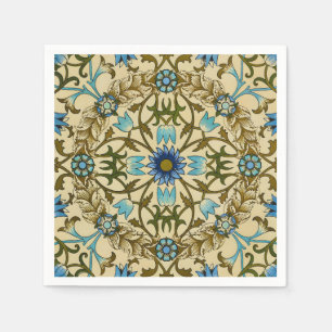 William Morris Vintage Blauwe Wijnstok Naadloos Pa Servet