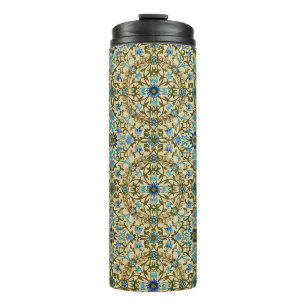 William Morris Vintage Blauwe Wijnstok Naadloos Pa Thermosbeker