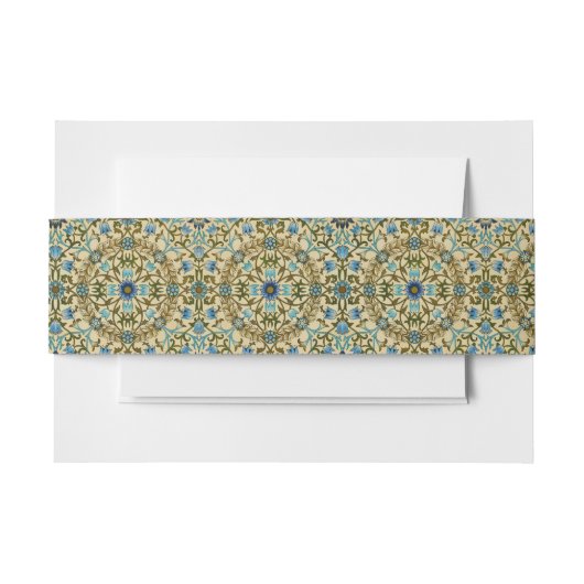 William Morris Vintage Blauwe Wijnstok Naadloos Pa Uitnodigingen Wikkel (Voorkant Voorbeeld)