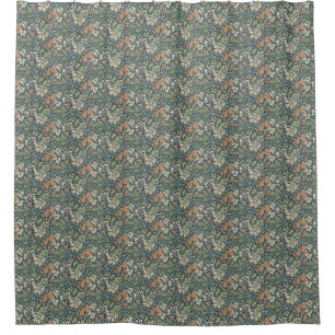 William Morris Vintage Bloem Roze Groen Compton Douchegordijn