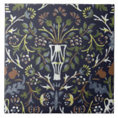 William Morris Vintage Bloempot Patroon Tegeltje (Voorkant)