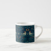 William Morris Vintage Blue Birds Patroon Espresso Kop (Rechts)