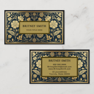 William Morris vintage Compton bloemmotief art nou Visitekaartje