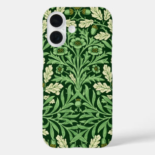William Morris Vintage Eikelnot Eiken Groen Patroo iPhone 16 Hoesje