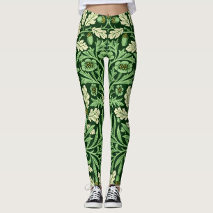 William Morris Vintage Eikelnot Eiken Groen Patroo Leggings