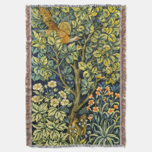 William Morris Vintage Fazant Eekhoorn Bloem Deken