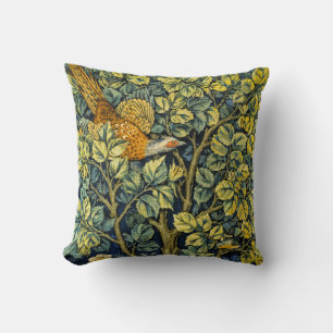 William Morris Vintage Fazant Eekhoorn Bloem Kussen