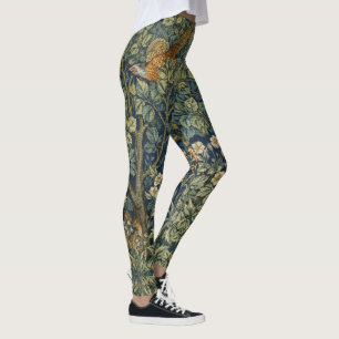 William Morris Vintage Fazant Eekhoorn Bloem Leggings