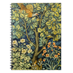 William Morris Vintage Fazant Eekhoorn Bloem Notitieboek