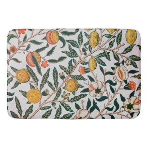 William Morris Vintage Fruit Granaatappel Wit Badmat