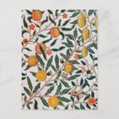 William Morris Vintage Fruit Granaatappel Wit Briefkaart (Voorkant)