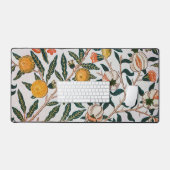 William Morris Vintage Fruit Granaatappel Wit Bureaumat (Keyboard & Muis)