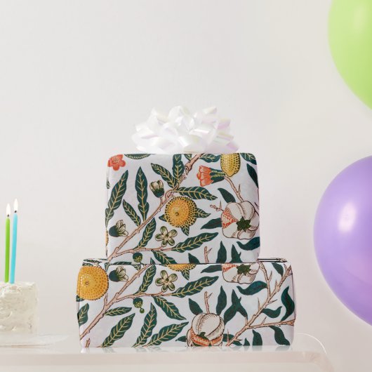 William Morris Vintage Fruit Granaatappel Wit Cadeaupapier (Feestgeschenken)
