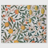 William Morris Vintage Fruit Granaatappel Wit Cadeaupapier (Vlak)