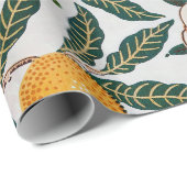 William Morris Vintage Fruit Granaatappel Wit Cadeaupapier (Rol Hoek)