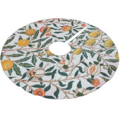 William Morris Vintage Fruit Granaatappel Wit Kerstboom Rok (Gekanteld)