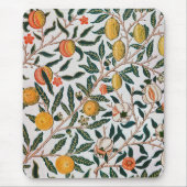 William Morris Vintage Fruit Granaatappel Wit Muismat (Voorkant)