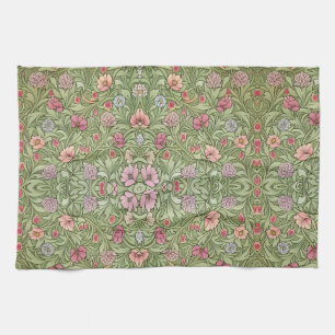 William Morris Vintage Geïnspireerd Bloemmotief Theedoek