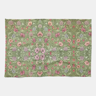 William Morris Vintage Geïnspireerd Bloemmotief Theedoek