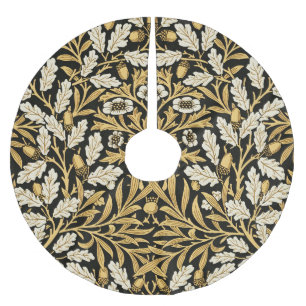William Morris Vintage Goud Zwart Eiken Patroon Kerstboom Rok