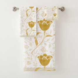 William Morris Vintage Gouden Tulp Handdoek