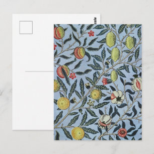 William Morris Vintage Granaatappel Fruit Patroon Briefkaart