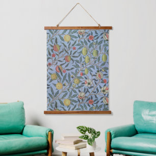 William Morris Vintage Granaatappel Fruit Patroon Hangend Wandkleed