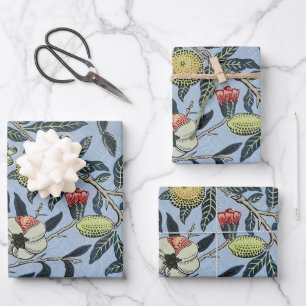 William Morris Vintage Granaatappel Fruit Patroon Inpakpapier Vel